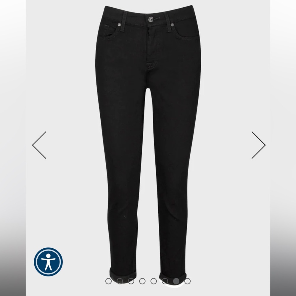 7 For All Mankind Luxe Vintage Josefina in Nightfall Black Denim Jeans